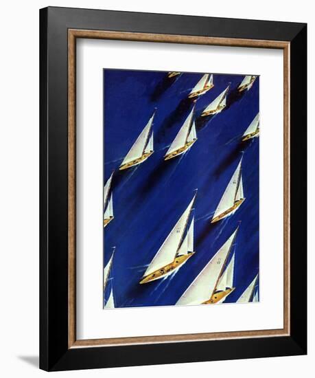 "Sailboat Regatta," June 29, 1940-Ski Weld-Framed Giclee Print