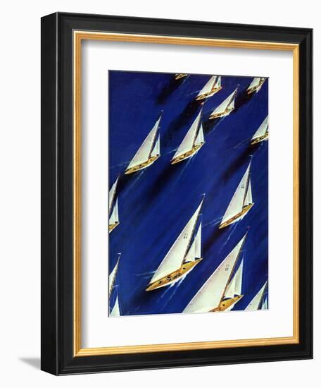 "Sailboat Regatta," June 29, 1940-Ski Weld-Framed Giclee Print