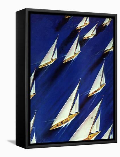 "Sailboat Regatta," June 29, 1940-Ski Weld-Framed Premier Image Canvas