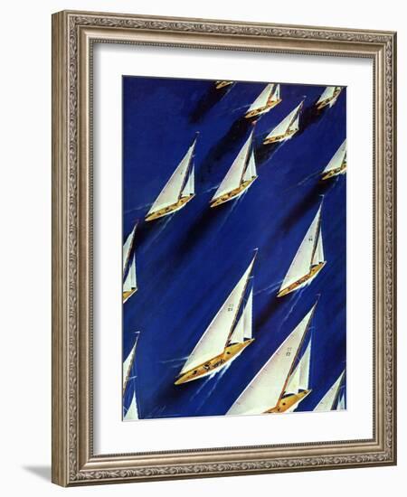 "Sailboat Regatta," June 29, 1940-Ski Weld-Framed Giclee Print