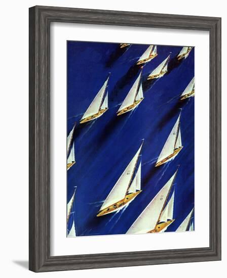 "Sailboat Regatta," June 29, 1940-Ski Weld-Framed Giclee Print