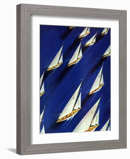 "Sailboat Regatta," June 29, 1940-Ski Weld-Framed Giclee Print