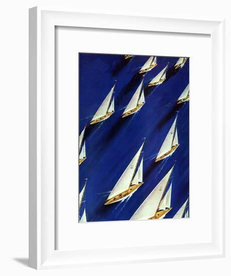 "Sailboat Regatta," June 29, 1940-Ski Weld-Framed Giclee Print