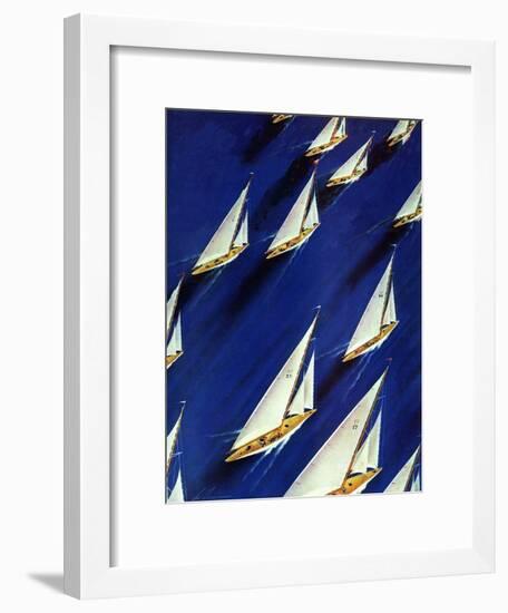 "Sailboat Regatta," June 29, 1940-Ski Weld-Framed Giclee Print