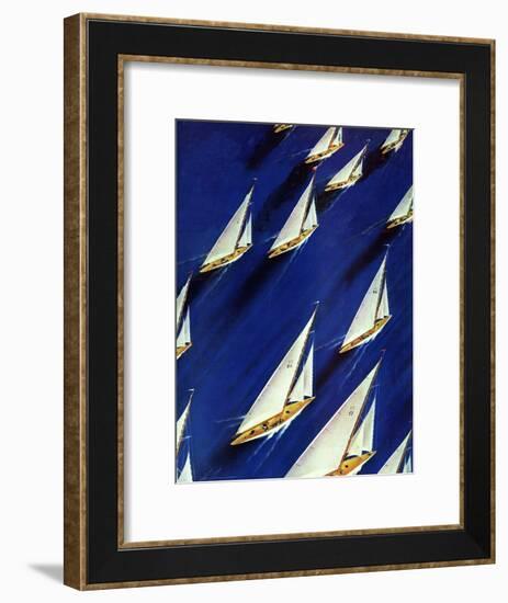 "Sailboat Regatta," June 29, 1940-Ski Weld-Framed Giclee Print