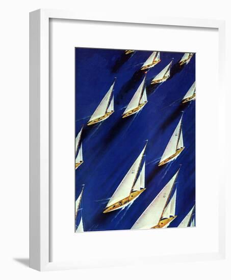 "Sailboat Regatta," June 29, 1940-Ski Weld-Framed Giclee Print