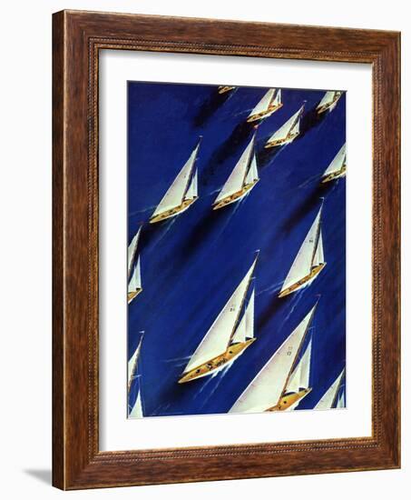 "Sailboat Regatta," June 29, 1940-Ski Weld-Framed Giclee Print