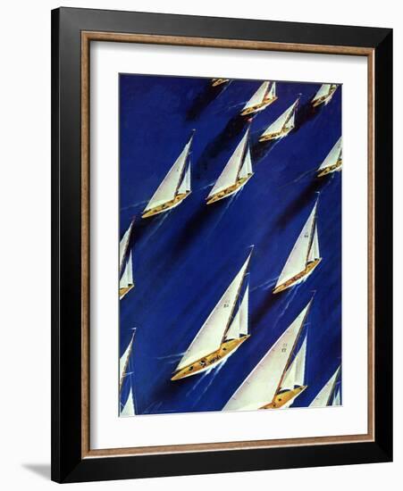 "Sailboat Regatta," June 29, 1940-Ski Weld-Framed Giclee Print