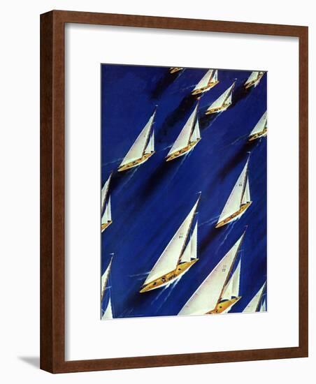 "Sailboat Regatta," June 29, 1940-Ski Weld-Framed Giclee Print