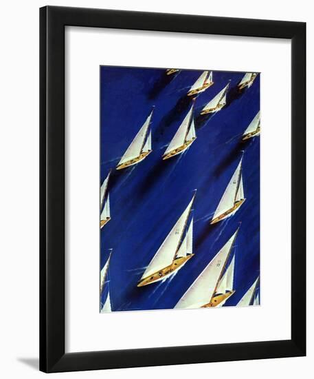 "Sailboat Regatta," June 29, 1940-Ski Weld-Framed Giclee Print