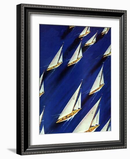 "Sailboat Regatta," June 29, 1940-Ski Weld-Framed Giclee Print