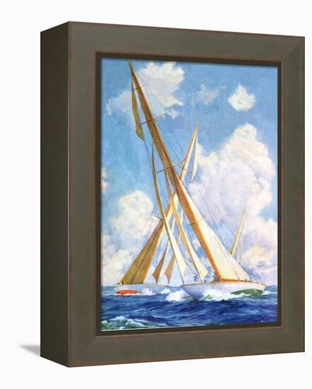 "Sailboat Regatta,"September 8, 1934-Anton Otto Fischer-Framed Premier Image Canvas