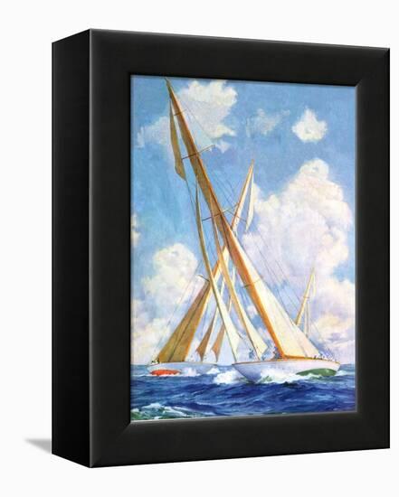 "Sailboat Regatta,"September 8, 1934-Anton Otto Fischer-Framed Premier Image Canvas