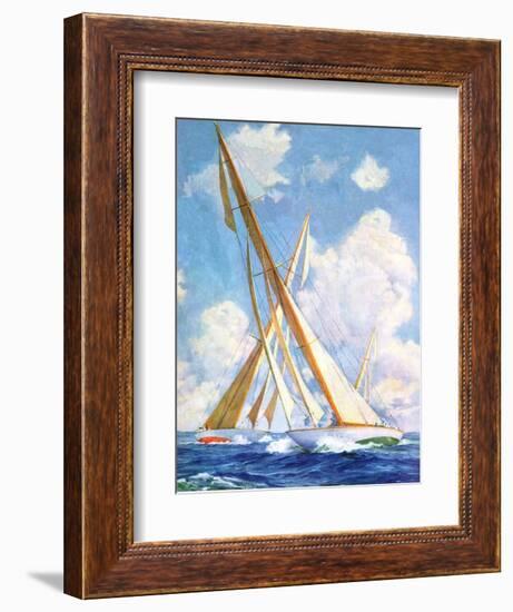 "Sailboat Regatta,"September 8, 1934-Anton Otto Fischer-Framed Giclee Print