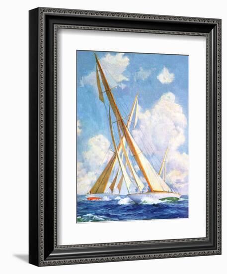 "Sailboat Regatta,"September 8, 1934-Anton Otto Fischer-Framed Giclee Print
