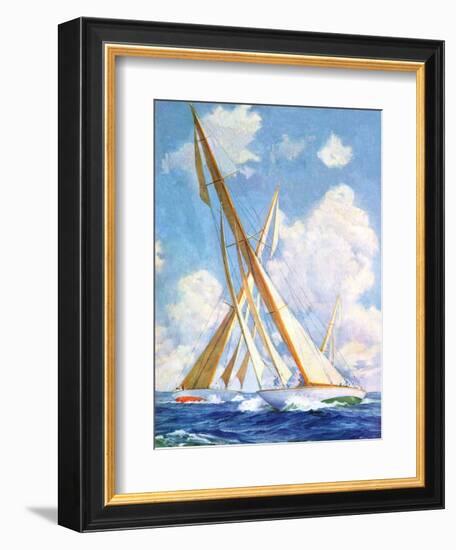 "Sailboat Regatta,"September 8, 1934-Anton Otto Fischer-Framed Giclee Print