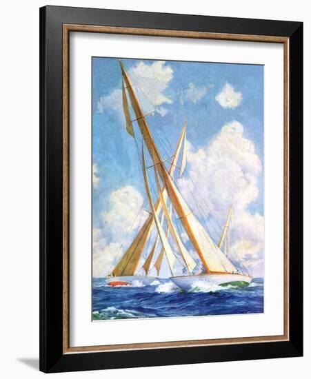 "Sailboat Regatta,"September 8, 1934-Anton Otto Fischer-Framed Premium Giclee Print