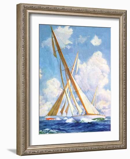 "Sailboat Regatta,"September 8, 1934-Anton Otto Fischer-Framed Giclee Print