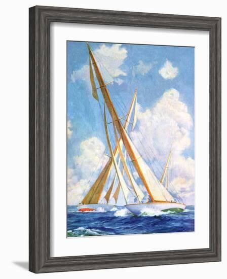 "Sailboat Regatta,"September 8, 1934-Anton Otto Fischer-Framed Giclee Print