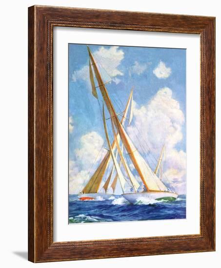 "Sailboat Regatta,"September 8, 1934-Anton Otto Fischer-Framed Giclee Print