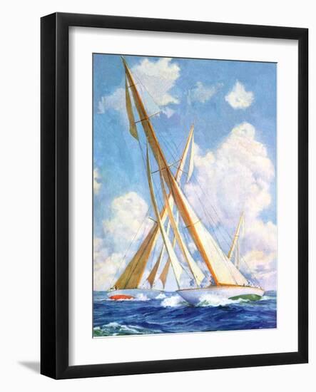 "Sailboat Regatta,"September 8, 1934-Anton Otto Fischer-Framed Giclee Print