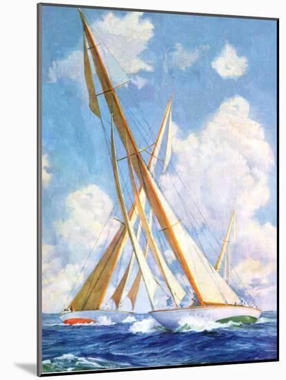 "Sailboat Regatta,"September 8, 1934-Anton Otto Fischer-Mounted Giclee Print