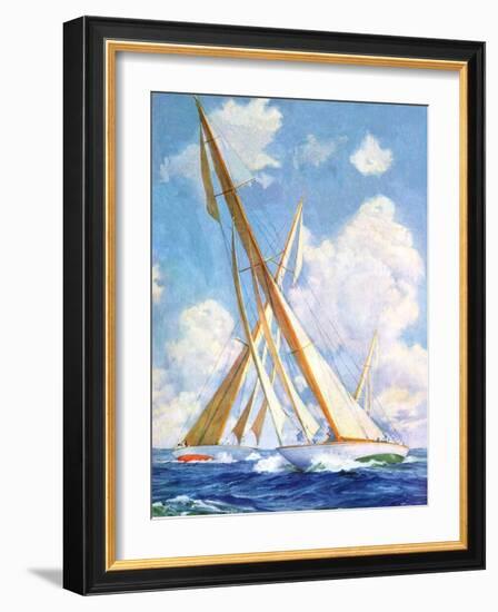 "Sailboat Regatta,"September 8, 1934-Anton Otto Fischer-Framed Giclee Print