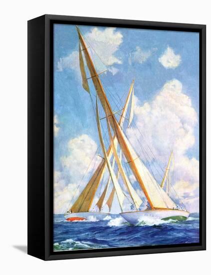 "Sailboat Regatta,"September 8, 1934-Anton Otto Fischer-Framed Premier Image Canvas