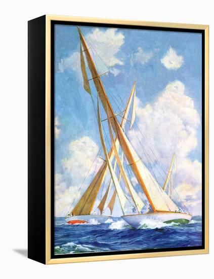 "Sailboat Regatta,"September 8, 1934-Anton Otto Fischer-Framed Premier Image Canvas