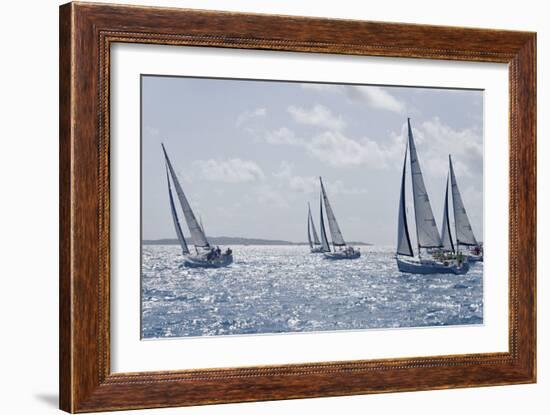 Sailboat Regattas. British Virgin Islands, West Indies, Caribbean, Central America-J P De Manne-Framed Photographic Print