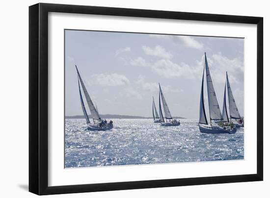 Sailboat Regattas. British Virgin Islands, West Indies, Caribbean, Central America-J P De Manne-Framed Photographic Print