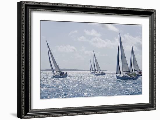 Sailboat Regattas. British Virgin Islands, West Indies, Caribbean, Central America-J P De Manne-Framed Photographic Print