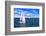 Sailboat Sailing in the Morning with Blue Cloudy Sky-elenathewise-Framed Photographic Print