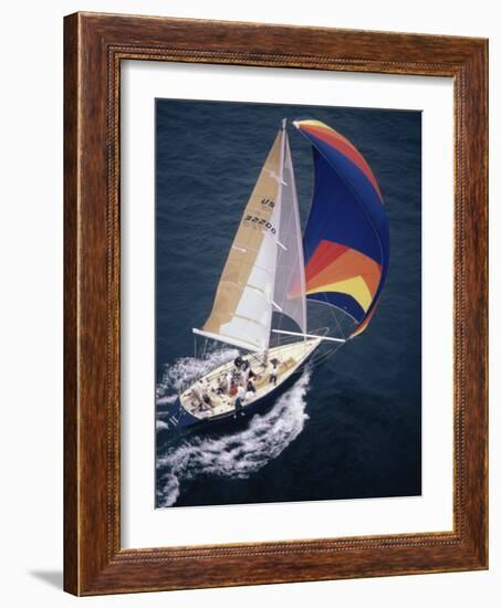 Sailboat with A Colorful Sail-null-Framed Photographic Print