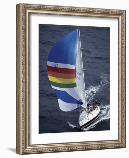 Sailboat with A Colorful Sail-null-Framed Photographic Print