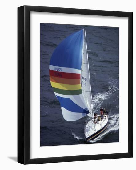 Sailboat with A Colorful Sail-null-Framed Photographic Print