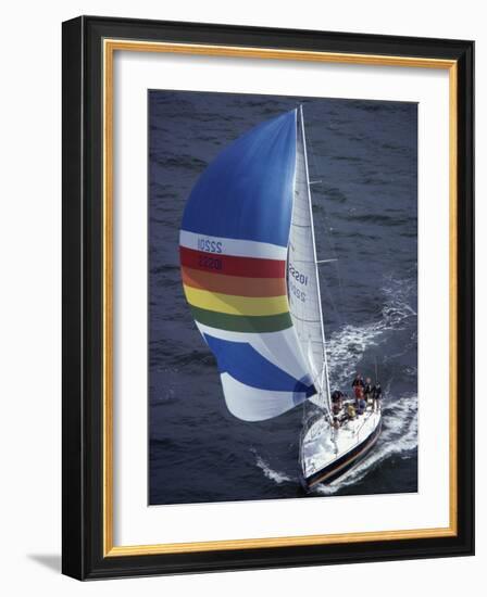 Sailboat with A Colorful Sail-null-Framed Photographic Print