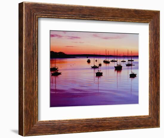 Sailboats Anchored in a Harbor-Cindy Kassab-Framed Photographic Print