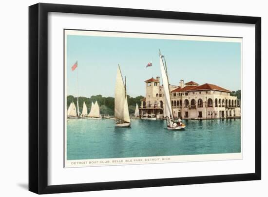 Sailboats, Belle Isle, Detroit, Michigan-null-Framed Art Print