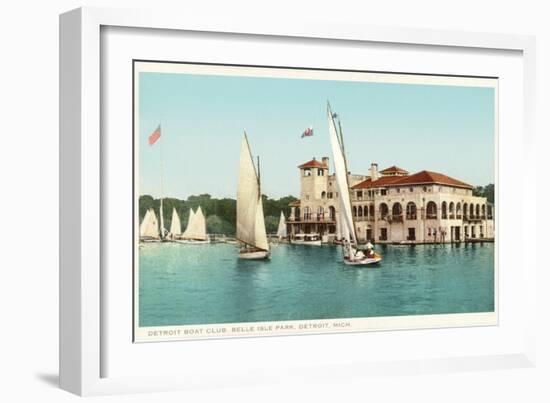 Sailboats, Belle Isle, Detroit, Michigan-null-Framed Art Print