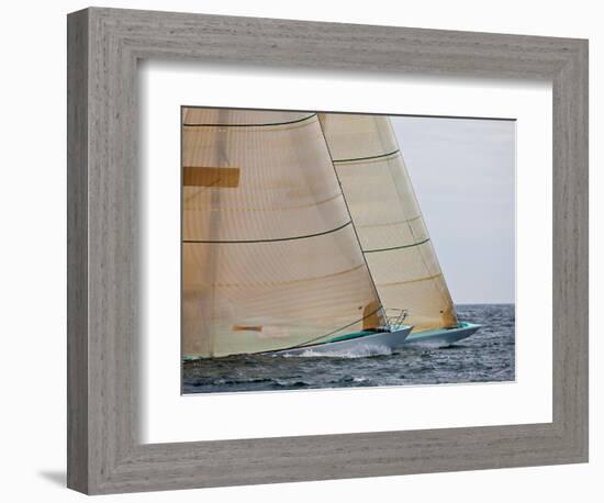 Sailboats Competing in the 12-Metre Class Championship, Newport, Rhode Island, USA-null-Framed Photographic Print