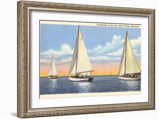 Sailboats, Door County, Wisconsin-null-Framed Art Print