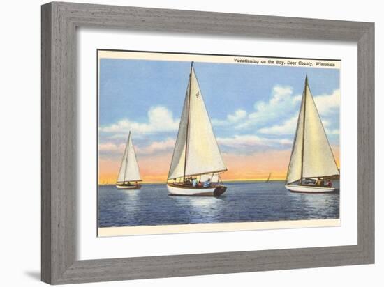 Sailboats, Door County, Wisconsin-null-Framed Art Print