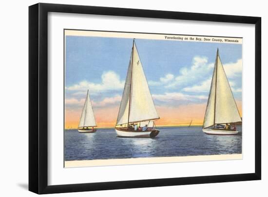 Sailboats, Door County, Wisconsin-null-Framed Art Print