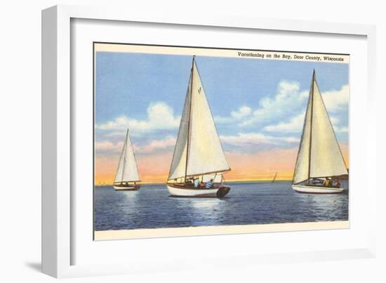 Sailboats, Door County, Wisconsin-null-Framed Art Print