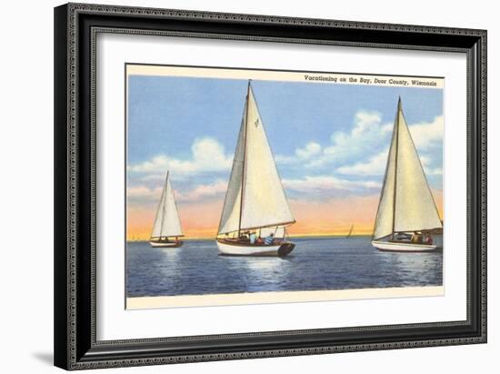 Sailboats, Door County, Wisconsin-null-Framed Art Print