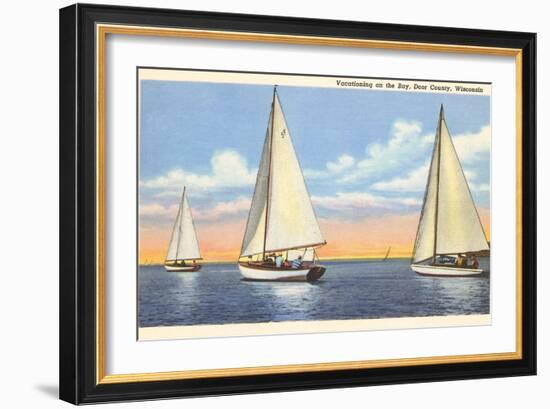 Sailboats, Door County, Wisconsin-null-Framed Art Print