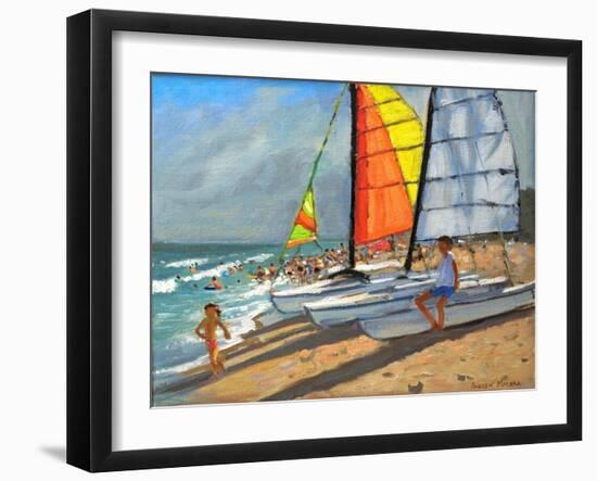 Sailboats, Garrucha, Spain-Andrew Macara-Framed Giclee Print