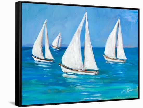 Sailboats I-Julie DeRice-Framed Stretched Canvas