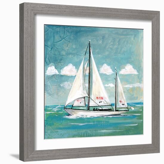Sailboats II-Gregory Gorham-Framed Art Print